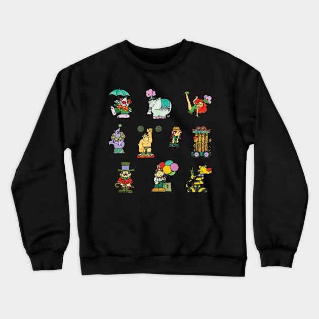 At the Circus Sticker Pack Crewneck Sweatshirt by dottielamb